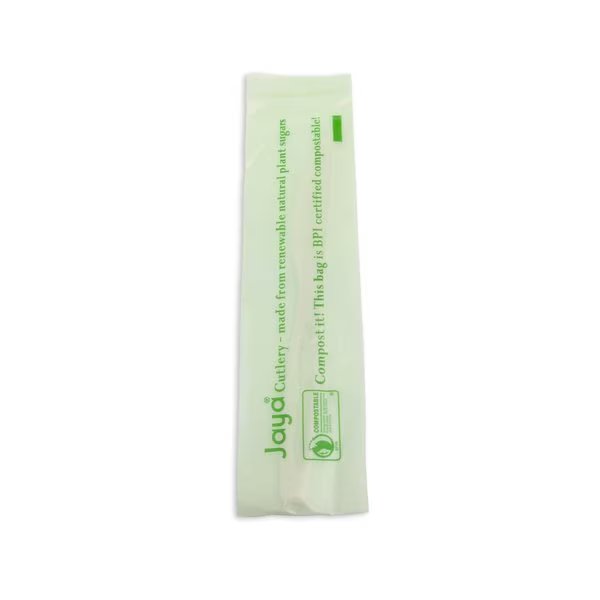 CPLA Compostable Heavy Weight 6.5 in. Knife - Individually Wrapped, 750PK, Stalk Market, Mfr#: CPLA-001-INV